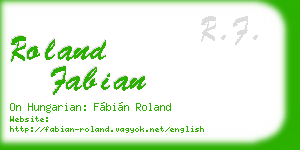 roland fabian business card