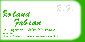 roland fabian business card